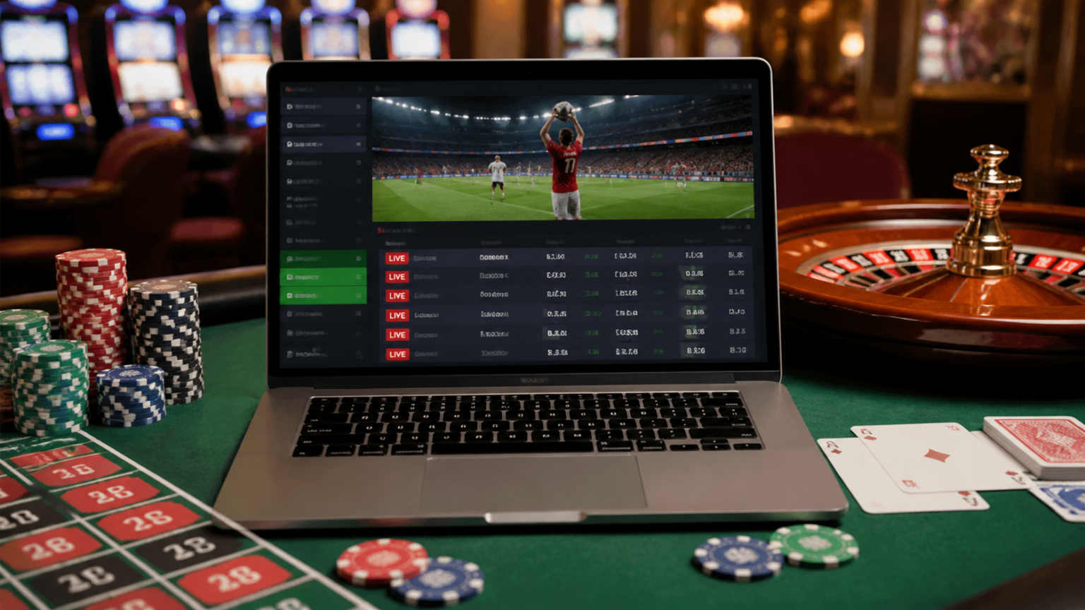 Cosa si intende per siti scommesse non aams Schermo con siti scommesse non aams e elementi da casinò