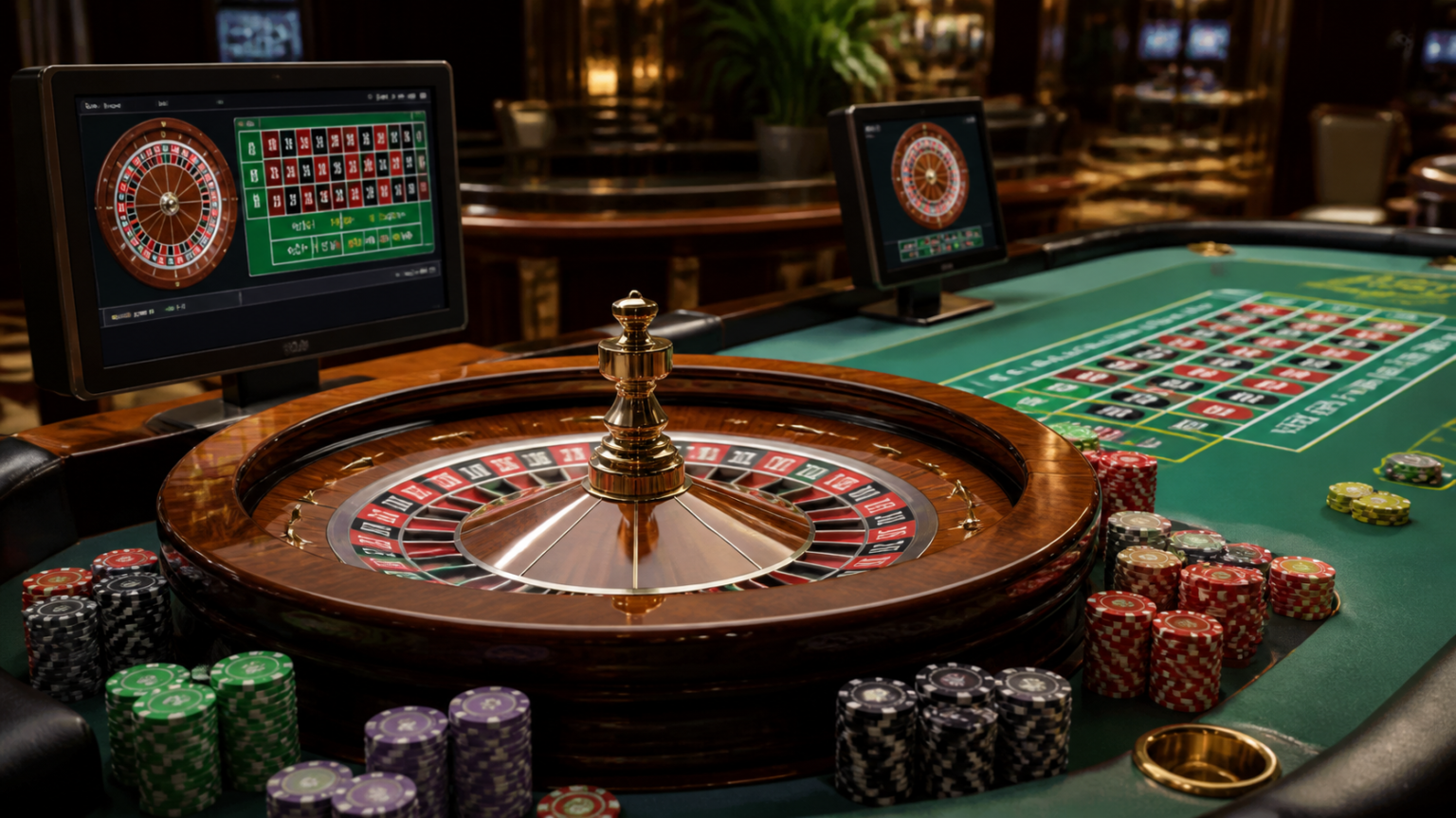sg online casino: A Practical Guide for Players Casino roulette table with digital gaming screens